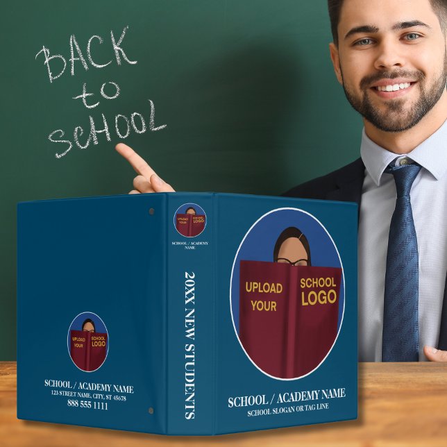 Personalized with Tagline - Custom School Logo Binder (Creator Uploaded)