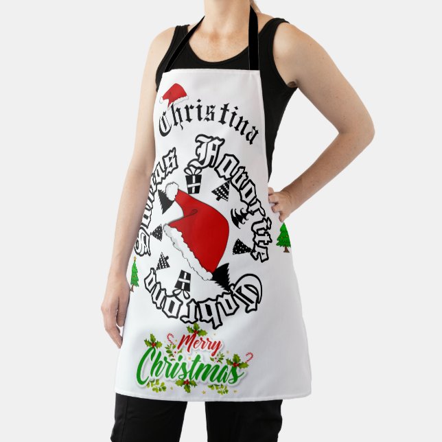 Personalized with the name Christmas Apron (Insitu)