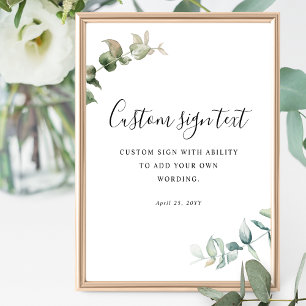 Personalized, With Your Custom Text Greenery Sign