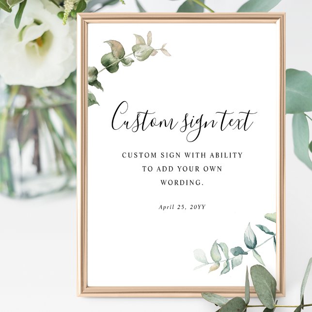 Personalized, With Your Custom Text Greenery Sign (Creator Uploaded)