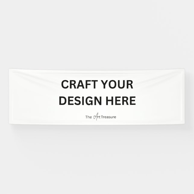 Personalized with Your Design, Logo Message2.5'x8' Banner (Horizontal)
