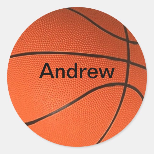 Personalized with Your Name Basketball Stickers (Front)