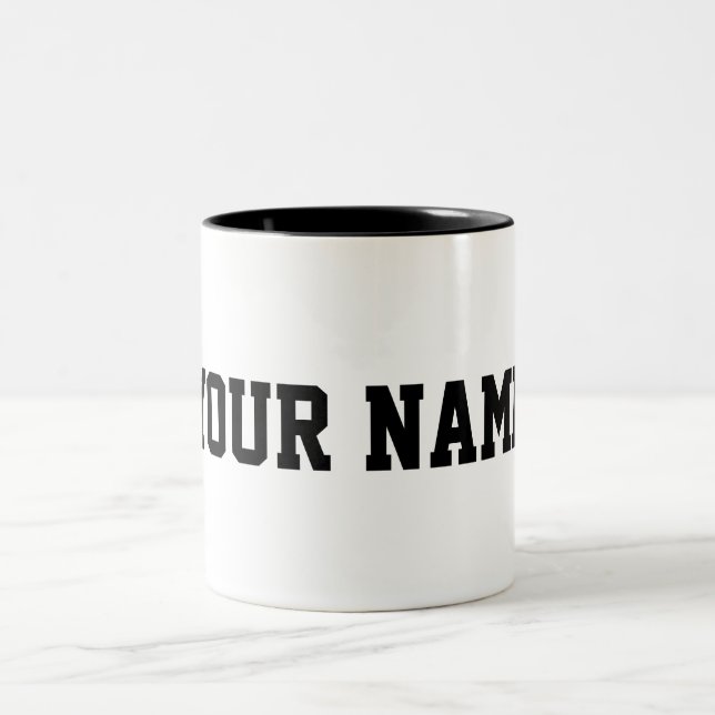 Personalized with Your Name Two-Tone Coffee Mug (Center)