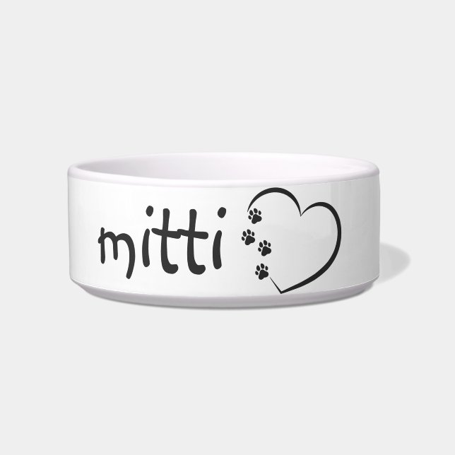 Personalized with your pet's name pet  bowl (Front)