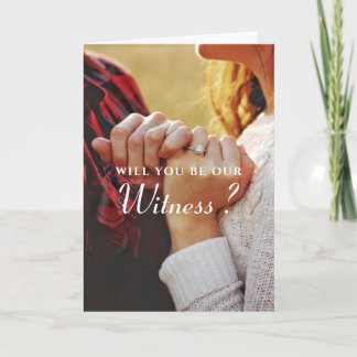 Personalized Witness, Wedding Card