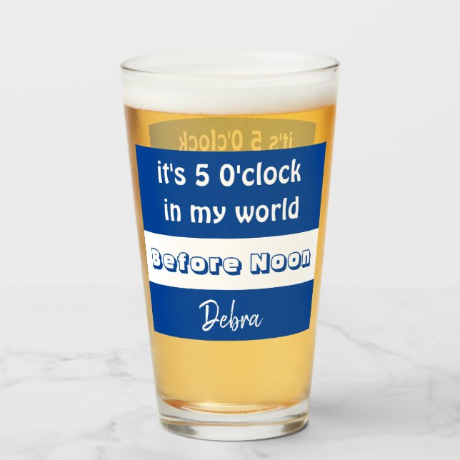 Personalized Witty Beer Glass (Front Filled)