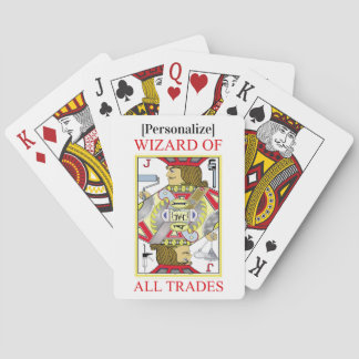 Personalized Wizard of all trades playing cards