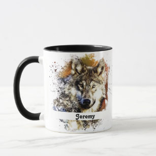 Personalized Wolf   Mug