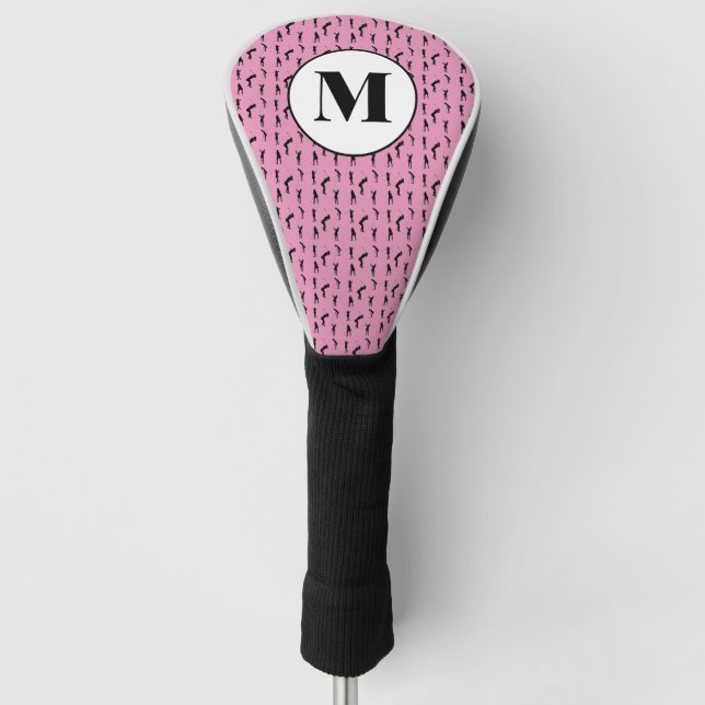 Personalized Woman Golfer Driver Head Cover (Front)