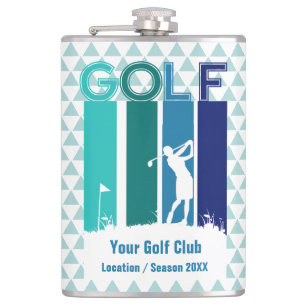 Personalized Woman Golfer Flask