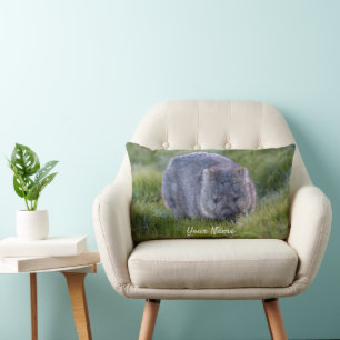 Personalized Wombat Animal Tasmania Australia Lumbar Pillow