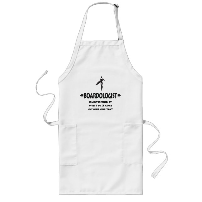 Personalized Women Surfing Long Apron (Front)