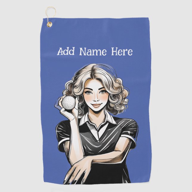 Personalized Women's Golf Towel (Front)