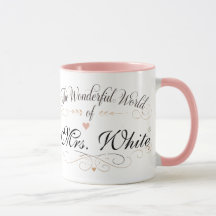 Personalized Wonderful World Teacher Coffee Mug