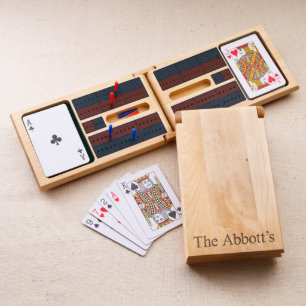 Personalized Wood Cribbage Game Set