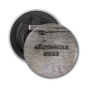 Personalized Wood Design Magnet Bottle Opener