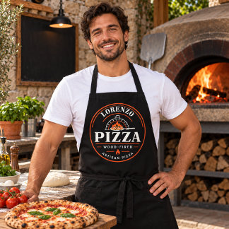 Personalized Wood Fired Pizza Vintage Pizzeria Apron