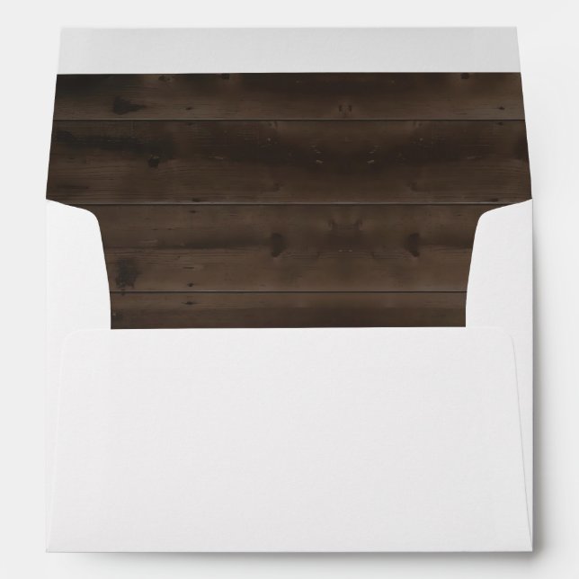 Personalized Wood Grain Background Envelope Liner (Back (Bottom))
