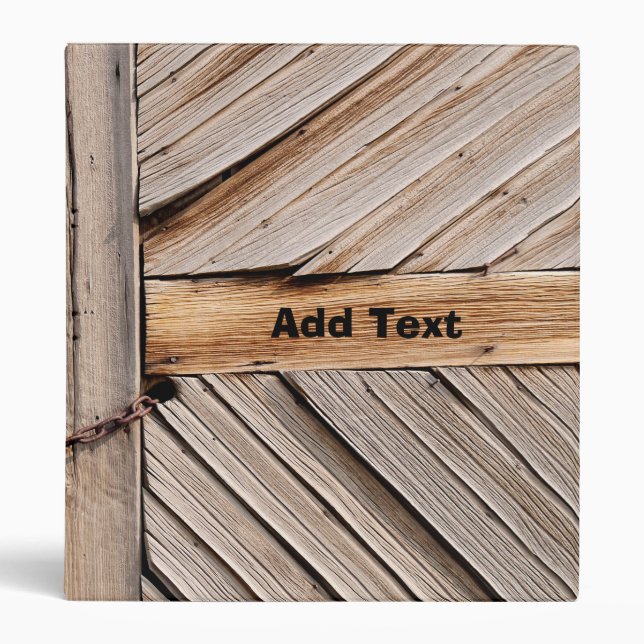 Personalized - Wooden Doors with Chain Lock Binder (Front)