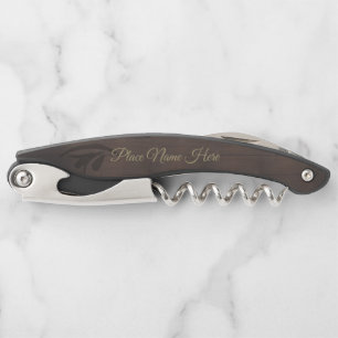 Personalized Wooden (Faux) Pocket Corkscrew
