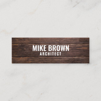 Personalized "Wooden Panels" Social Media Mini Business Card
