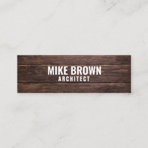 Personalized "Wooden Panels" Twitter Mini Business Card