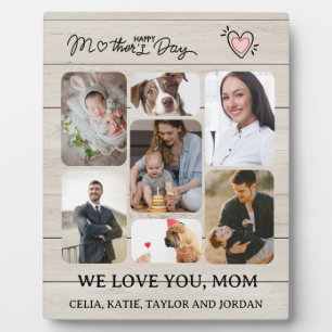 Personalized Wooden Photo Plaque Gift for Mom