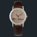 Personalized Wooden Ruler Math Teacher Watch<br><div class="desc">Watch features an original marker illustration of a wooden ruler. Simply personalize with the name of your favourite teacher.</div>