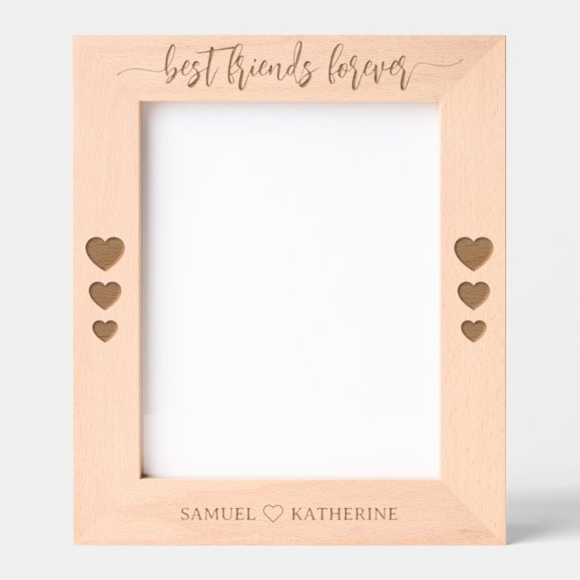 Personalized Wooden Valentine Photo Etched Frames (Front)