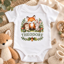 Personalized Woodland Animals Baby Name