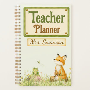 Personalized Woodland Animals Teacher Planner