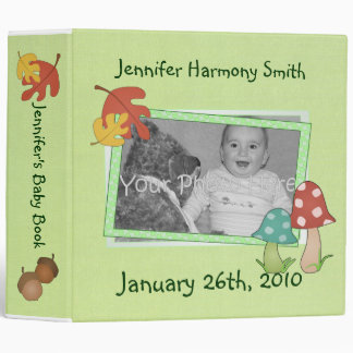 Personalized Woodland Baby Book Binder