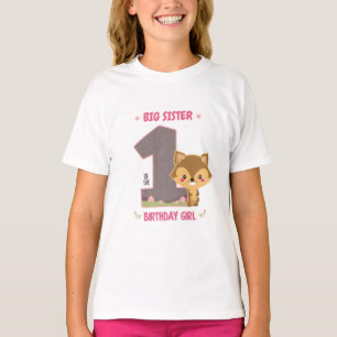 Personalized Woodland Birthday Tshirt for Sister