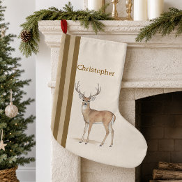 Personalized Woodland Buck Christmas Stocking