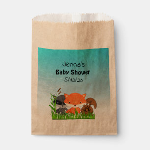 Personalized Woodland Creatures Baby Shower Bag