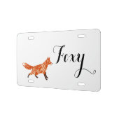 Personalized Woodland Creatures Foxy License Plate (Left)