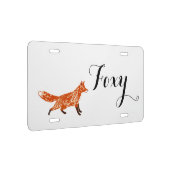 Personalized Woodland Creatures Foxy License Plate (Right)