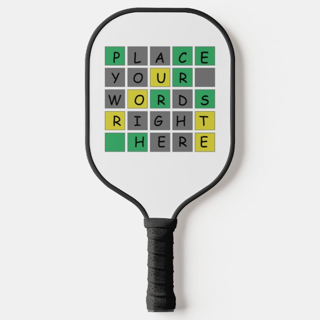 Personalized Wordle Pickleball,Mother's Day Pickleball Paddle (Front)