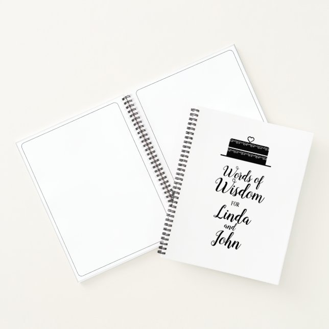 Personalized Words of Wisdom Wedding Guestbook Notebook (Inside)