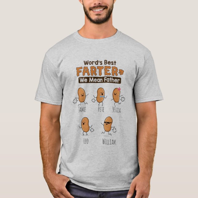 Personalized World best farter up to 5 T-Shirt (Front)