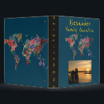 Personalized World Map Vacation Binder<br><div class="desc">Recent Vacation? Summer abroad? Travel around the world or even that Road Trip with friends. Capture the memories of your adventure in this World Map Binder. Create your own photo album or scrapbook memories and treasure it for years to come. Customize with your family name, "Our World Adventure", Summer Road...</div>