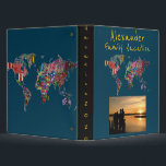 Personalized World Map Vacation Binder<br><div class="desc">Recent Vacation? Summer abroad? Travel around the world or even that Road Trip with friends. Capture the memories of your adventure in this World Map Binder. Create your own photo album or scrapbook memories and treasure it for years to come. Customize with your family name, "Our World Adventure", Summer Road...</div>