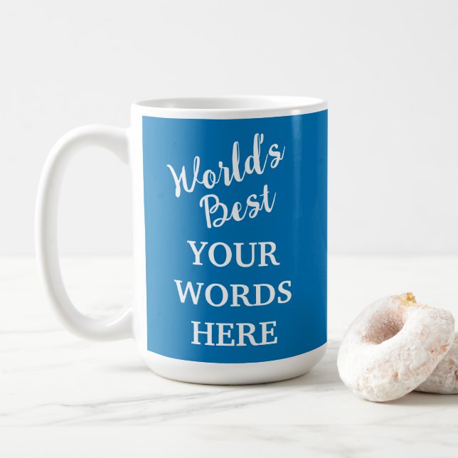 Personalized World's Best Blue Coffee Mug (With Donut)