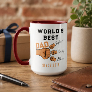 Personalized WORLD'S BEST Dad   Father’s Day Mug