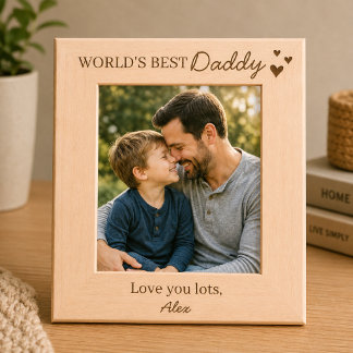 Personalized World's Best Daddy Picture Frame