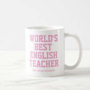 Personalized World's Best English Teacher Coffee Mug