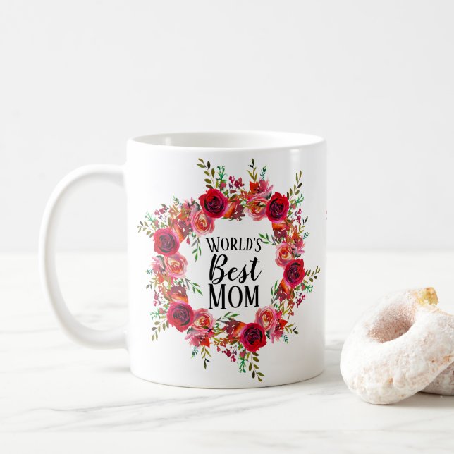 Personalized World's Best Mom Coffee Mug (With Donut)