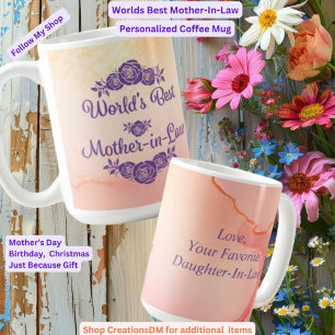 Personalized Worlds Best Mother-In-Law Coffee Mug