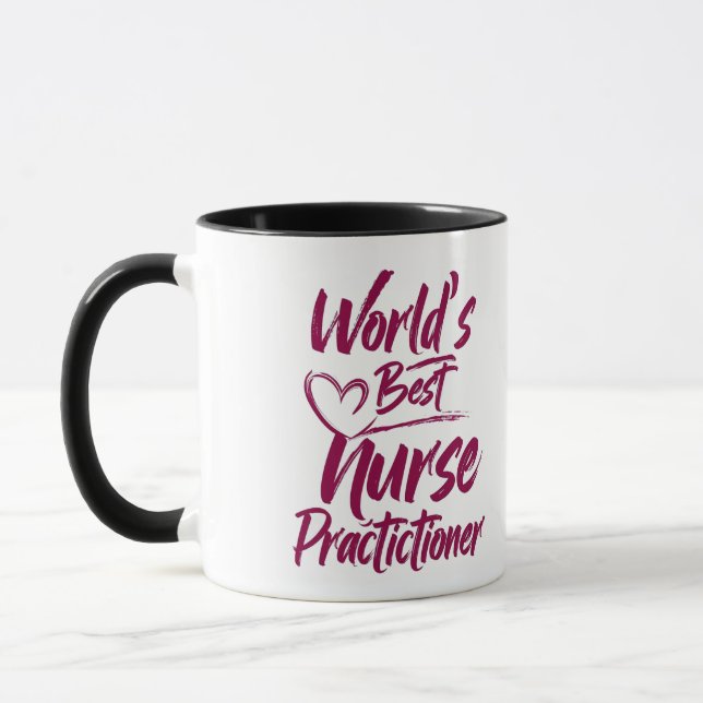 Personalized "World's Best Nurse Practitioner"  Mug (Left)