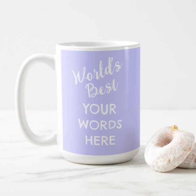 Personalized World's Best Periwinkle Coffee Mug (With Donut)